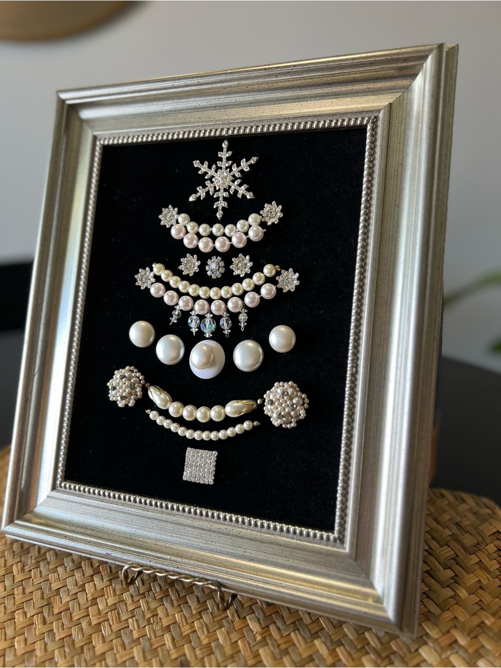 Upcycled vintage Jewelry Art